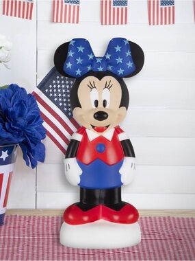 14" Disney Minnie Mouse Light Up Blow Mold NEW
Patriotic Disney